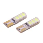 2 PCS T10 2W 120-140LM 6 LED Ice Blue 5050 LED Brake Light for Vehicles, DC12V - Image 3
