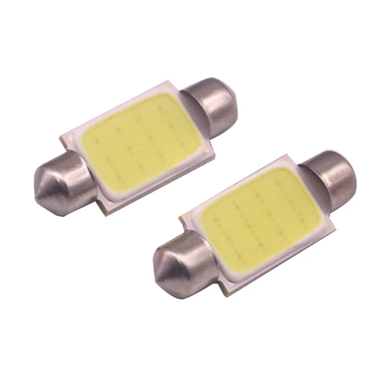 S-CMS-0575W_1.webp 2 PCS 41mm 1.5W 80LM White Light 1 COB LED License Plate Reading Lights Car Light Bulb - Image 2
