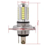 2 PCS H4 16.5W 990LM 6500K White Light 5630 SMD 33 LED Car Brake / Steering Light Bulb, DC12V - Image 4