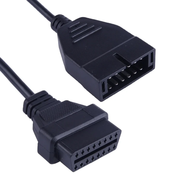 S-CMS-0957_2.webp 12 Pin to 16 Pin OBDII Diagnostic Cable for General Motors, Full Length: 19cm(Black) - Image 3