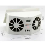 2W Solar Powered Car Auto Air Vent Cool Fan Cooler Ventilation System Radiator, with Temperature Display - Image 11