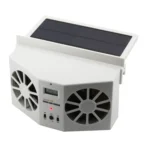 2W Solar Powered Car Auto Air Vent Cool Fan Cooler Ventilation System Radiator, with Temperature Display - Image 3