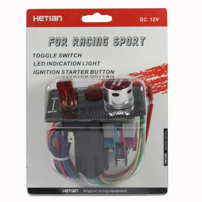 S-CMS-1223_4.webp Carbon Fiber Flip-up Start Ignition Switch Panel and Accessories for Racing Sport (DC 12V) - Image 5