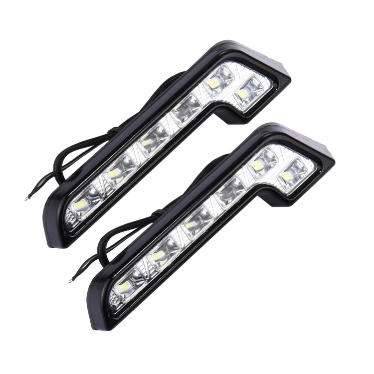 S-CMS-1353.webp 2 PCS High Power Car White Light 6 SMD 5050 LED Daytime Running Light for Cars - Image 1