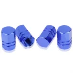 Blue Anodized Aluminum Tire Valve Stem Caps 4 pcs(Blue) - Image 2