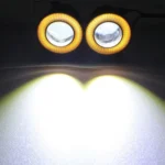 2 PCS 2.5 inch 10W 900LM White + Yellow Light 6500K Waterproof LED Eagle Eye Light for Vehicles, DC 12V, Cable Length: 20cm(Black) - Image 8