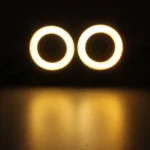 2 PCS 2.5 inch 10W 900LM White + Yellow Light 6500K Waterproof LED Eagle Eye Light for Vehicles, DC 12V, Cable Length: 20cm(Black) - Image 9