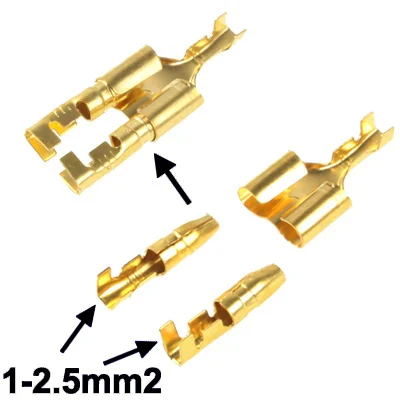 S-CMS-1911_1.webp 100pcs DIY Crimp Terminal Female to 2 x Male Spade Connector, Cable size: 1-2.5mm2 (100pcs in one packaging, the price is for 100pcs) - Image 2