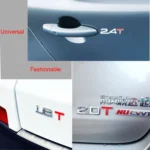 3D Universal Decal Chromed Metal Car Emblem Badge Sticker Car Trailer Gas Displacement Identification, Size: 8.5x2.5 cm - Image 3