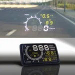 W02 5.5 inch Car OBDII HUD Fuel Consumption Warning System Vehicle-mounted Head Up Display Projector with LED - Image 11