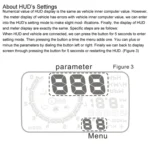 W02 5.5 inch Car OBDII HUD Fuel Consumption Warning System Vehicle-mounted Head Up Display Projector with LED - Image 7