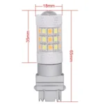 T25 8W 420LM White + Yellow Light 42 LED 2835 SMD Car Brake Light Steering Light Bulb, DC 12V - Image 6