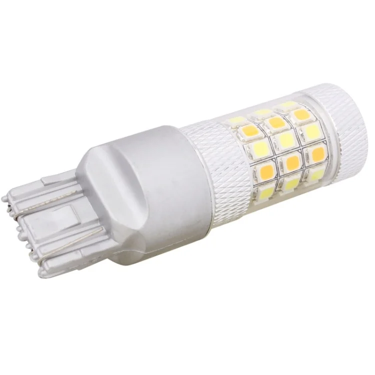 S-CMS-2223_2.webp T20/7443 8W 420LM White + Yellow Light 42 LED 2835 SMD Car Brake Light Steering Light Bulb, DC 12V - Image 3