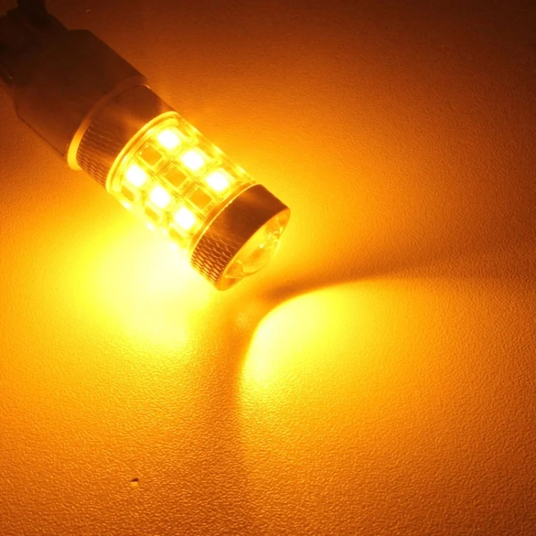 S-CMS-2223_7.webp T20/7443 8W 420LM White + Yellow Light 42 LED 2835 SMD Car Brake Light Steering Light Bulb, DC 12V - Image 8
