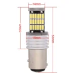 2 PCS 1157 9W 450LM White Light 45 LED 4014 SMD Car Brake Light Steering Light Bulb, DC 12V - Image 5