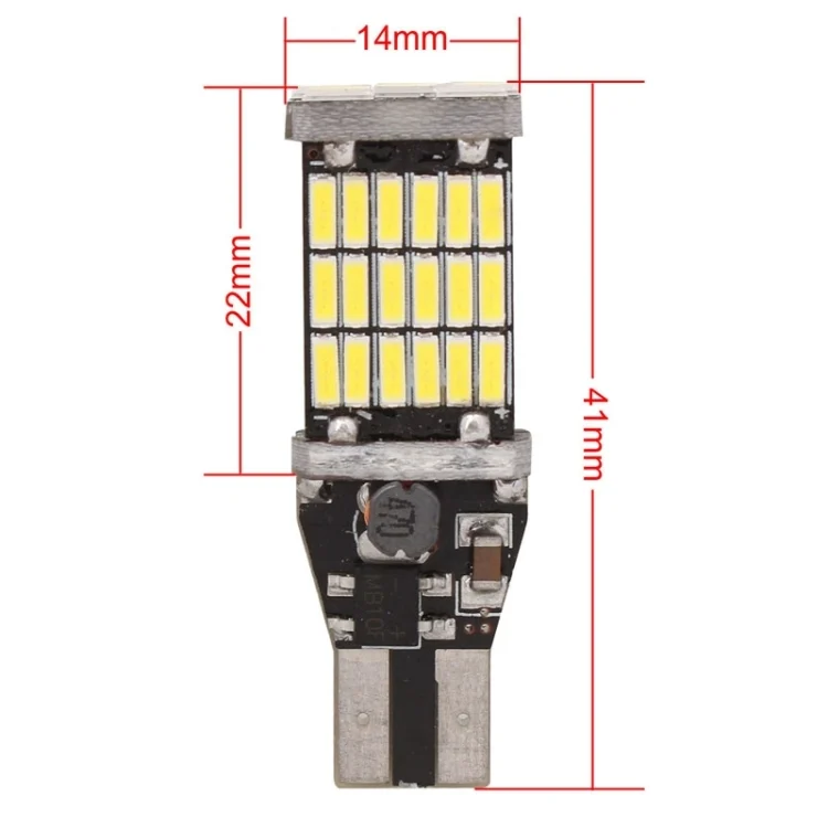 S-CMS-2228_4.webp 2 PCS T15 W16W 9W 450LM White Light 45 LED 4014 SMD Car Brake Light Reverse Lamp Parking Light Bulb, DC 12V - Image 5