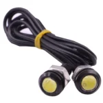 2 PCS 2x 2W Waterproof Eagle Eye Light White LED Light for Vehicles, Cable Length: 60cm - Image 2