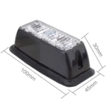 9W 540LM 6500K 3-LED Wired Car Flashing Warning Signal Lamp, DC12V, Wire Length: 95cm - Image 3