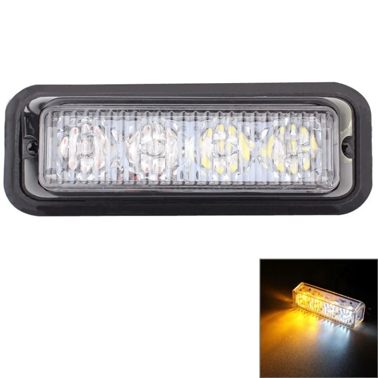 S-CMS-2438Y.webp 12W 720LM 6500K 635nm 4-LED Wired Car Flashing Warning Signal Lamp, DC12-24V, Wire Length: 95cm - Image 1