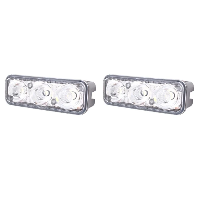 S-CMS-2442W_1.webp 2 PCS MZ 9W 540LM 6500K 3-LED White Light Wired Car Daytime Running Light Fog Lamp, DC12-24V,Light Wire: 15cm - Image 2