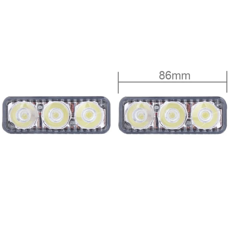 S-CMS-2442W_2.webp 2 PCS MZ 9W 540LM 6500K 3-LED White Light Wired Car Daytime Running Light Fog Lamp, DC12-24V,Light Wire: 15cm - Image 3
