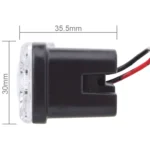 2 PCS MZ 9W 540LM 6500K 3-LED White Light Wired Car Daytime Running Light Fog Lamp, DC12-24V,Light Wire: 15cm - Image 5