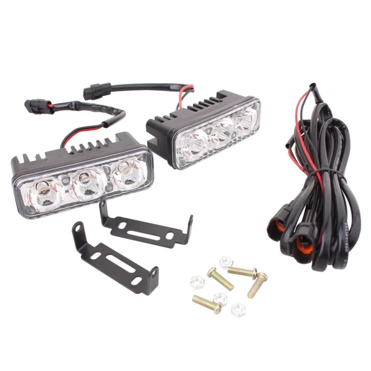 S-CMS-2442W_6.webp 2 PCS MZ 9W 540LM 6500K 3-LED White Light Wired Car Daytime Running Light Fog Lamp, DC12-24V,Light Wire: 15cm - Image 7