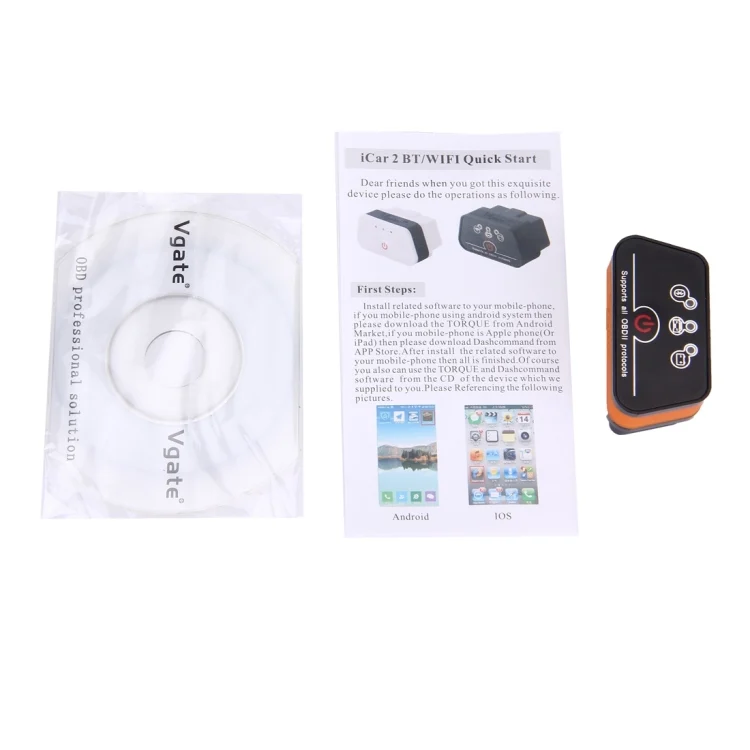 S-CMS-2456D_3.webp Vgate iCar II Super Mini ELM327 OBDII Bluetooth V3.0 Car Scanner Tool, Support Android OS, Support All OBDII Protocols - Image 4