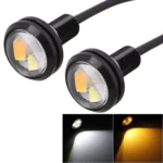 2 PCS  22.5mm 2W 200LM White + Yellow Light 4 LED SMD 5630 Eagle Eye Car Steering Light Daytime Running Light