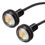 2 PCS  22.5mm 2W 200LM White + Yellow Light 4 LED SMD 5630 Eagle Eye Car Steering Light Daytime Running Light - Image 2