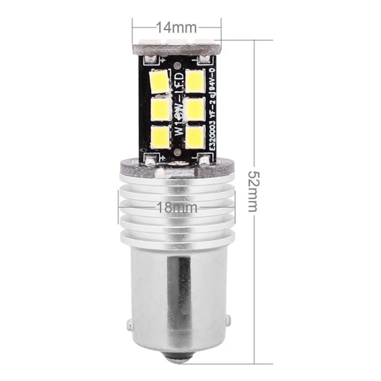 S-CMS-2561_2.webp 2 PCS 1156 3W LED 300LM SMD 2835 Car Rear Turn light / Backup Light for Vehicles, DC 12V - Image 3