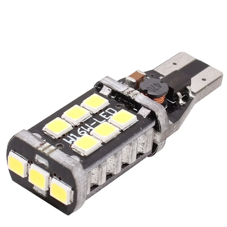 S-CMS-2760_2.webp 2 PCS T15 3W White LED 300LM SMD 2835 Car Rear Fog Lamp / Backup Light for Vehicles, DC 12V - Image 3