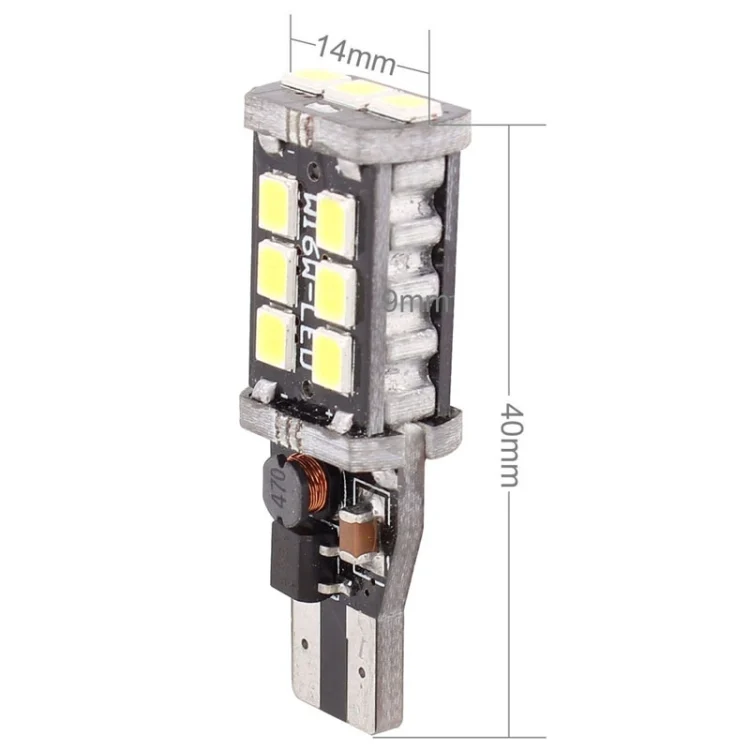 S-CMS-2760_3.webp 2 PCS T15 3W White LED 300LM SMD 2835 Car Rear Fog Lamp / Backup Light for Vehicles, DC 12V - Image 4
