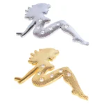 Beautiful Girl Diamond Metal Chrome Badges - Image 2