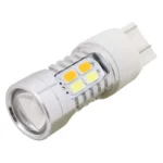 2PCS T20 10W 700LM Yellow + White Light Dual Wires 20-LED SMD 5630 Car Brake Light Lamp Bulb, Constant Current, DC 12-24V - Image 2