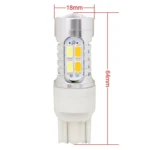 2PCS T20 10W 700LM Yellow + White Light Dual Wires 20-LED SMD 5630 Car Brake Light Lamp Bulb, Constant Current, DC 12-24V - Image 6