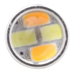 2PCS T25 10W 700LM Yellow + White Light Dual Wires 20-LED SMD 5630 Car Brake Light Lamp Bulb, Constant Current, DC 12-24V - Image 4