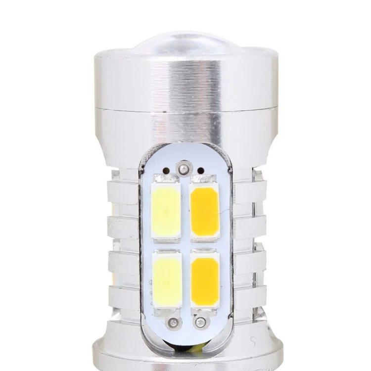 S-CMS-3705_4.webp 2PCS T25 10W 700LM Yellow + White Light Dual Wires 20-LED SMD 5630 Car Brake Light Lamp Bulb, Constant Current, DC 12-24V - Image 5