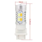 2PCS T25 10W 700LM Yellow + White Light Dual Wires 20-LED SMD 5630 Car Brake Light Lamp Bulb, Constant Current, DC 12-24V - Image 6