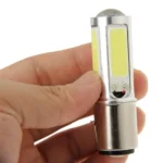 BA20D 6W White 250LM 5 LED COB Car Stop Brake Light Front Rear Turn Signal Lights for Motorcycle / Vehicles, DC 12V - Image 4