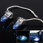 Halogen Bulb, Super White Car Headlight Bulb, 12 V / 100W, 6000K 2400 LM  (Pair) - Image 2