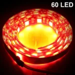 White 60 LED 5050 SMD Waterproof Flexible Car Strip Light, DC 12V, Length: 1m - Image 2