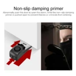HH-MD001 Door Stop Wedge Alarm for Home and Travel(Black) - Image 5