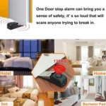 HH-MD001 Door Stop Wedge Alarm for Home and Travel(Black) - Image 7