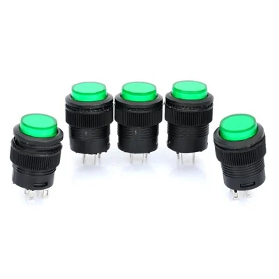 S-DIY-0399_3.webp R16-503 16mm 4pin Self-Locking Push Button Switch with Indicator (5 Pcs in One Package, the Price is for 5 Pcs) - Image 4