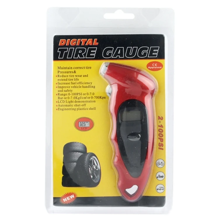 S-DPG-0102_6.webp Digital Tire Gauge with LED Flash light, Pressure Range: 0-100PSI(Red) - Image 7