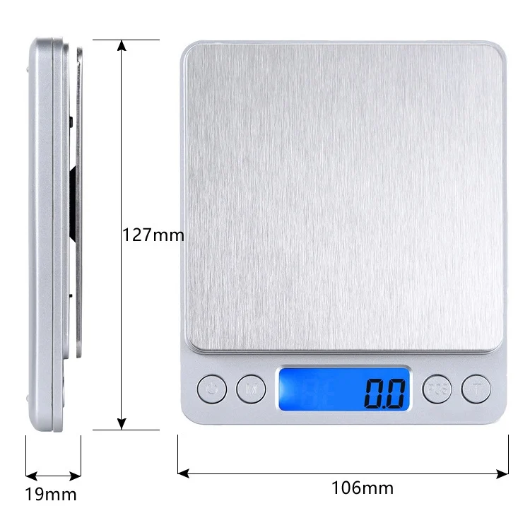 S-EDS-0167_3.webp 2000g x 0.1g Digital Electronic Balance Weight Scale(Silver) - Image 4