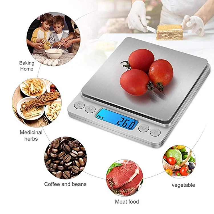 S-EDS-0167_6.webp 2000g x 0.1g Digital Electronic Balance Weight Scale(Silver) - Image 7