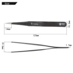 BEST BST-200ESD 202 Stainless Steel Anti-static Tip Tweezers - Image 3