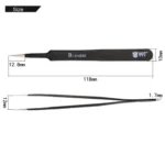 BEST BST-204ESD 202 Stainless Steel Anti-static Tip Tweezers - Image 3